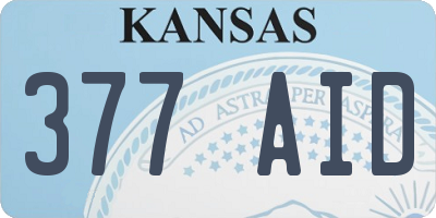 KS license plate 377AID
