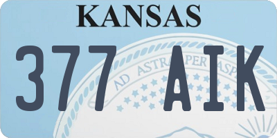 KS license plate 377AIK