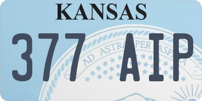 KS license plate 377AIP