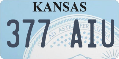 KS license plate 377AIU