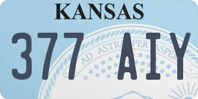 KS license plate 377AIY