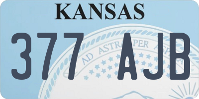 KS license plate 377AJB