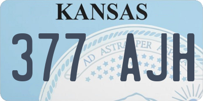 KS license plate 377AJH