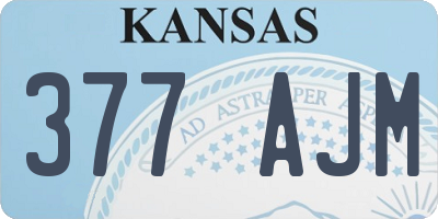 KS license plate 377AJM