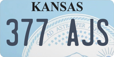 KS license plate 377AJS