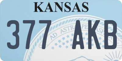 KS license plate 377AKB