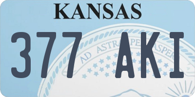 KS license plate 377AKI