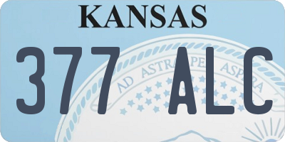 KS license plate 377ALC