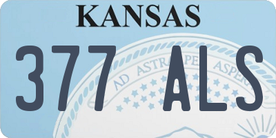 KS license plate 377ALS