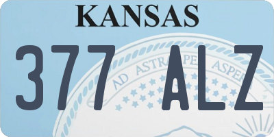 KS license plate 377ALZ