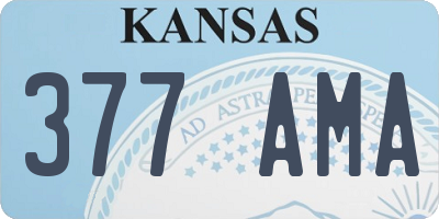 KS license plate 377AMA