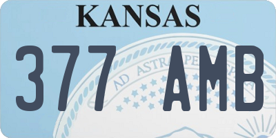 KS license plate 377AMB