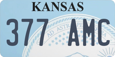 KS license plate 377AMC