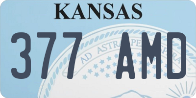 KS license plate 377AMD