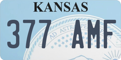KS license plate 377AMF