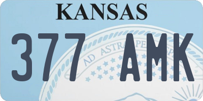 KS license plate 377AMK