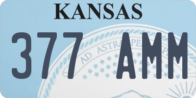 KS license plate 377AMM