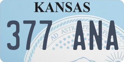 KS license plate 377ANA