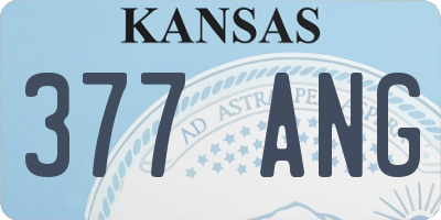 KS license plate 377ANG