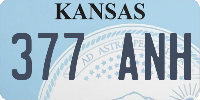 KS license plate 377ANH