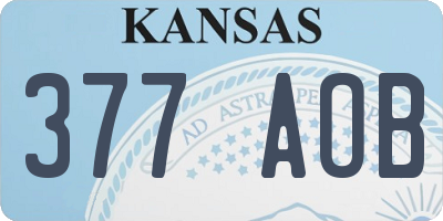 KS license plate 377AOB