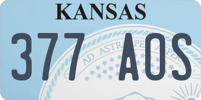 KS license plate 377AOS