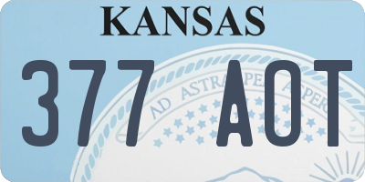 KS license plate 377AOT