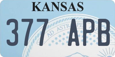 KS license plate 377APB