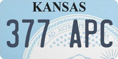KS license plate 377APC