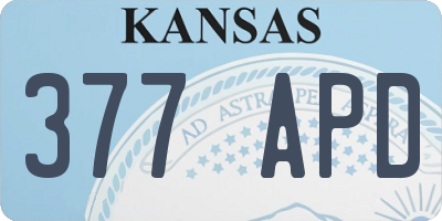 KS license plate 377APD