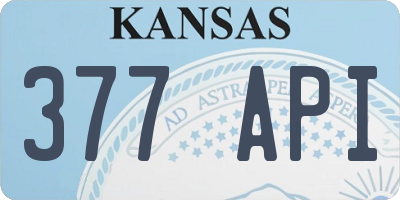 KS license plate 377API