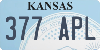 KS license plate 377APL