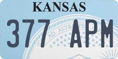 KS license plate 377APM