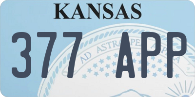 KS license plate 377APP
