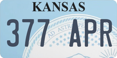 KS license plate 377APR