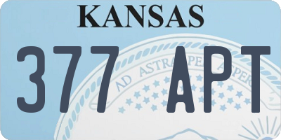 KS license plate 377APT
