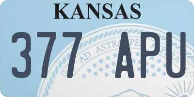 KS license plate 377APU