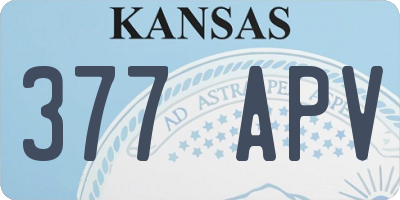 KS license plate 377APV