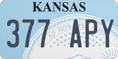 KS license plate 377APY