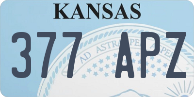 KS license plate 377APZ