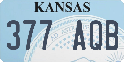 KS license plate 377AQB