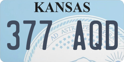 KS license plate 377AQD