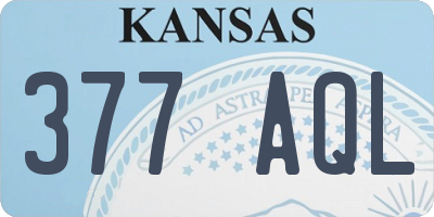 KS license plate 377AQL