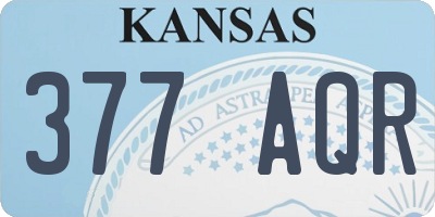 KS license plate 377AQR