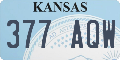KS license plate 377AQW