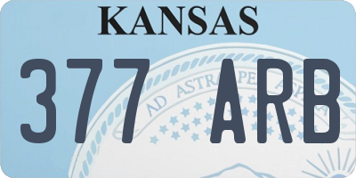 KS license plate 377ARB