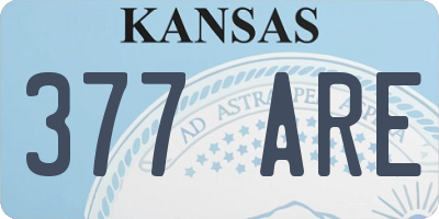 KS license plate 377ARE