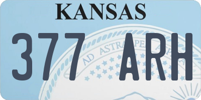 KS license plate 377ARH