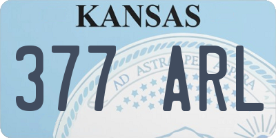 KS license plate 377ARL
