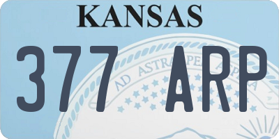 KS license plate 377ARP